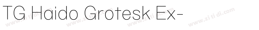 TG Haido Grotesk Ex字体转换